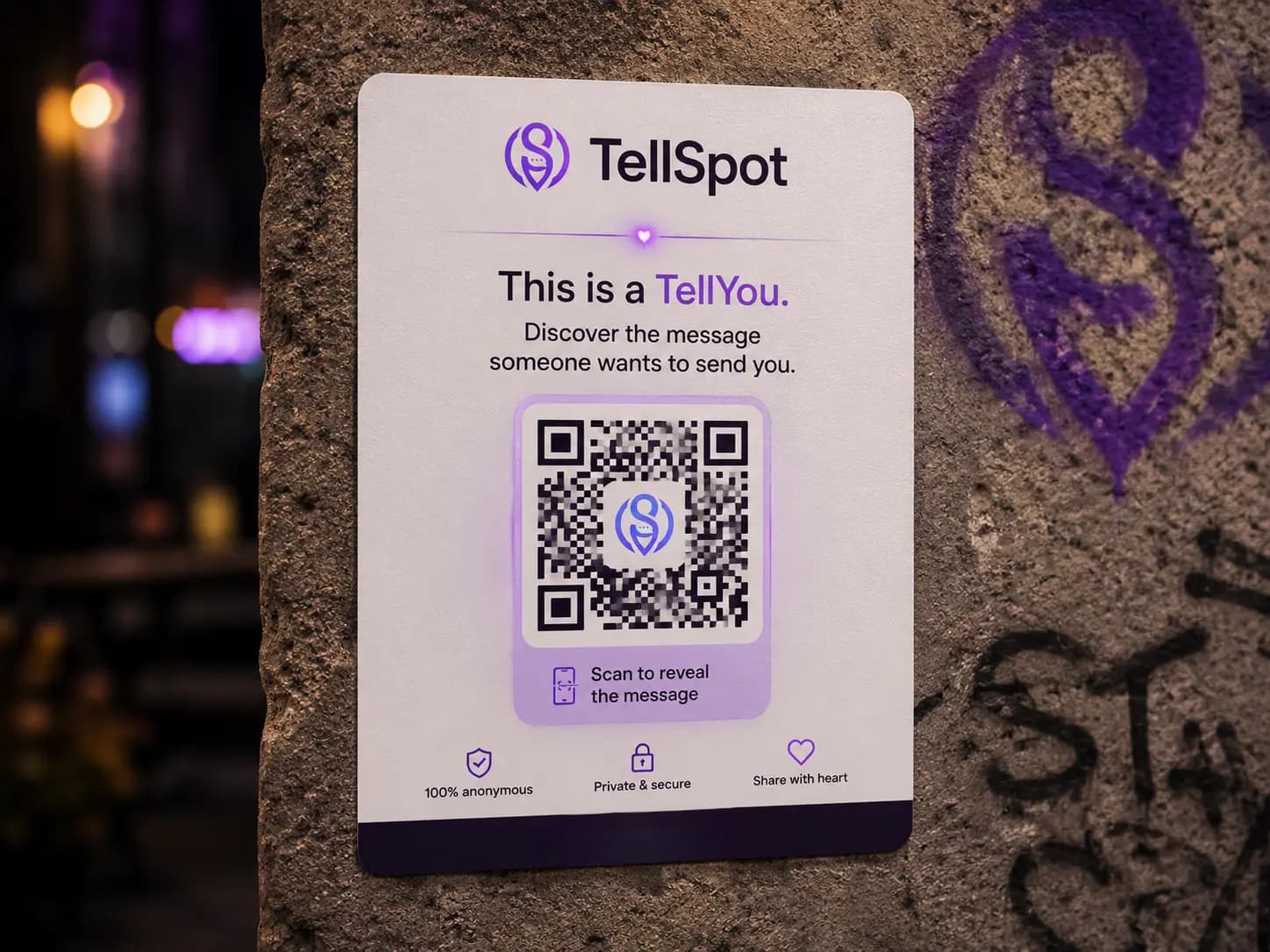 Friends sharing anonymous messages on TellSpot
